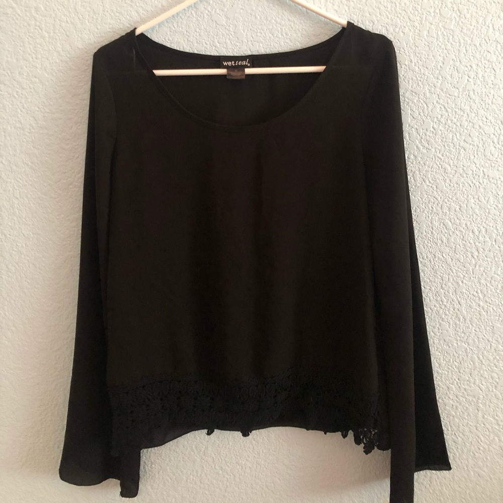 simple black blouse